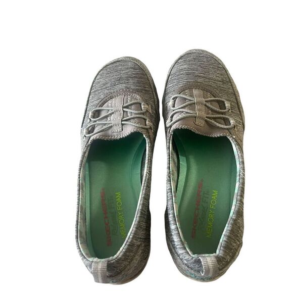 Skechers Womens Gray Heathered Memory Foam Slip-On Walking Shoes Size 6 NWOT - Picture 2 of 11